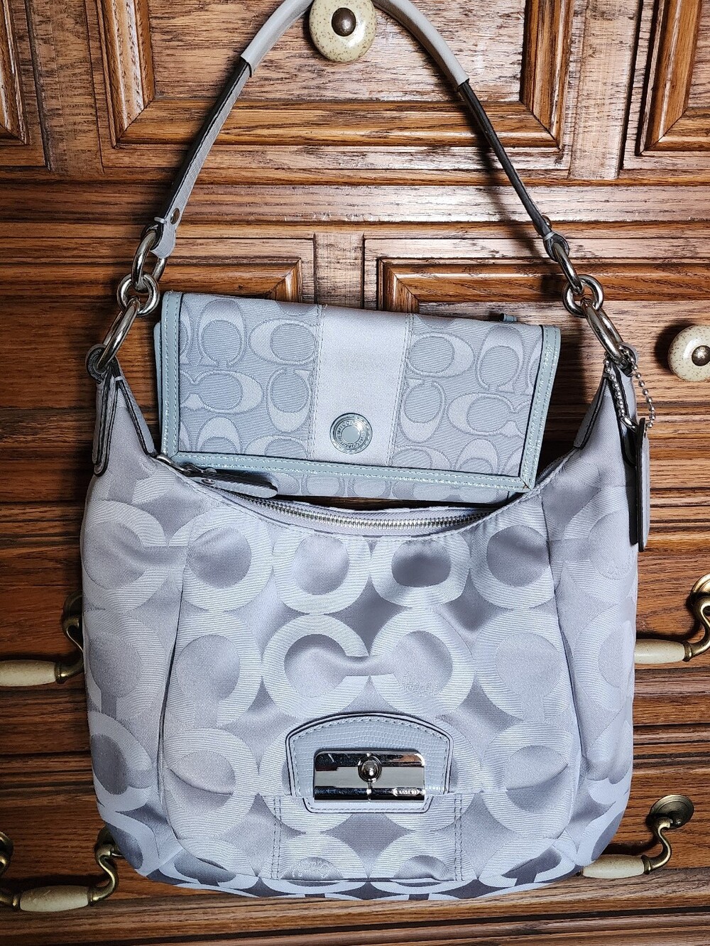 Coach Signature Hobo Shoulder Bag with Wallet